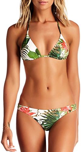 BMJL Home Swimwear Ladies Adjustalbe Halter Neck&amp;Bra Pads Swimsuit Froral Printed Strappy Triangle Swim Suit Sexy Bikini Sets for Women