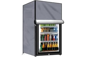 YUETTYY Copertura per frigorifero da esterno Oxford 210D, resistente, impermeabile, per proteggere congelatori verticali e frigoriferi (56 x 58 x 86 cm, grigio)