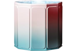 Shilanmei Foldable Bath Tub 70cm Portable Shower 5 Layer Insulated Soaking Bath for Adult, Non-Inflatable Plunge Pool with Dual Drain (B)