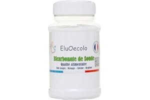 Bicarbonate de Soude Alimentaire 500g - Tous usages - Maison/Hygiène/Cuisine - boite poudreuse hermétique - EluOecolo Made in France