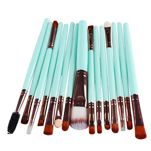 Fortan 15pcs Make-up-Pinsel-Set Werkzeuge Wolle Make-up Körperpflege -Set - 4