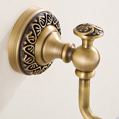 Weare Home Retro Solide Glas Seifenspender und Kupfer Halter Bronze Beschichtung mit Einschnitt Wandmontage Haltbar Badzubehör Badaccessoires Dekor für Küche - 3