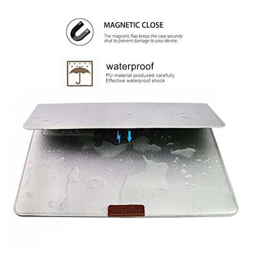 Morecoo Macbook 12 Zoll Laptop Hülle, Eine Hohe Qualität Tasche für Macbook Retina (12 Zoll, Silber) - 4