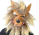 Careta entera de cabeza de lobo