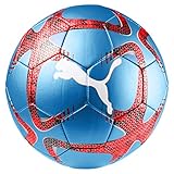 Parte posterior de poliéster Puma Future Flash Ball Balón de Fútbol, Unisex Adulto, Bleu Azur/Red Blast White, 3