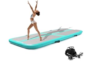 Minetom 3-6M Tappetini Airtrack Tappetino Gonfiabile per Ginnastica Tappetini Tumbling Airtrack per burattamento, con Pompa Adatto per Ginnastica, Yoga, Allenamento e Parkour a casa, Alto 10/20cm