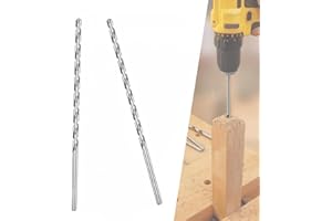 RMTCEG 2 Stück 200MM x 5MM Spiralbohrer Hss Bohrer Set,Extra Lange Hss Direkt Schaft Bohrer Bit (5MM)
