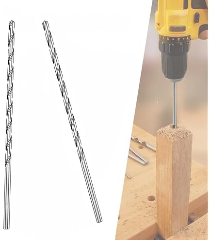 Sourcing Map 20x Lange Bohrer 1,1 Mm - 100 Mm HSS-Bohrer Für Metall, Holz, Kunststoff
