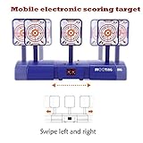 Luccase Auto-Reset Target Intelligent Light Sound Effect Mobile Electronic Digital Scoring Move Target Target Game Toys for Kids Gift