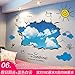 Produktbild MEIWALL 3D-Poster Decke Dach Blauer Himmel und weiße Wolken Wandsticker Wandaufkleber für Kinder Kinderzimmer Schlafzimmer Wohnzimmer Küche Kinderzimmer Wand Kunst Dekor Aufkleber