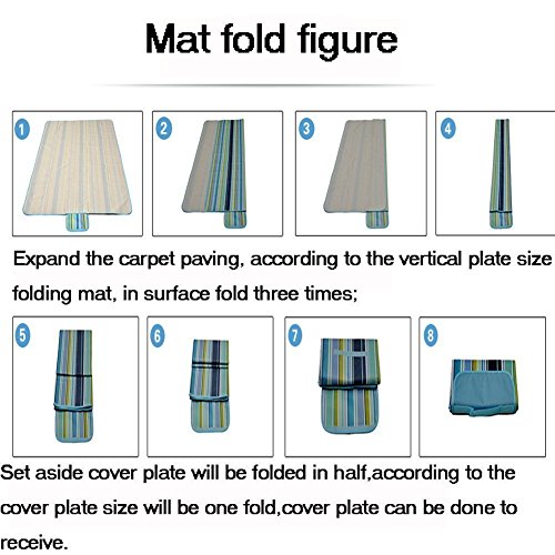 GenKi 180 x 150 cm Picknickdecke Picknickmatte Wasserdichte Stranddecke Baby Strand Matte Außendecke Campingdecke Matte Sandlose Strandmatte - 7