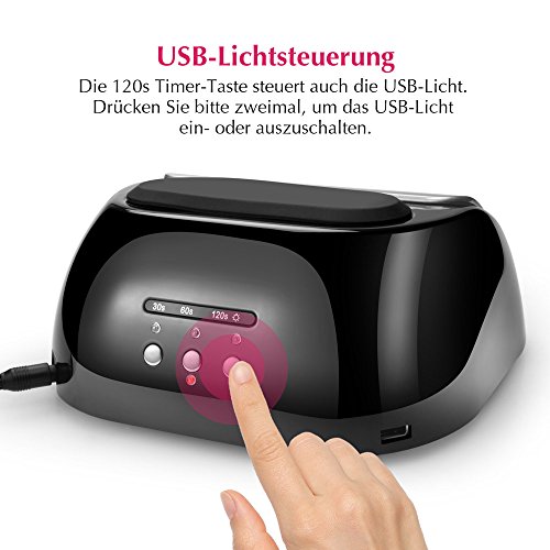 Nageltrockner USpicy 48W UV LED-Nagellampe Lichthärtungsgerät 10s Schnelltrocken Lüfter Ventilator für Nägel Nailart Drei Timer mit Sensor - 4