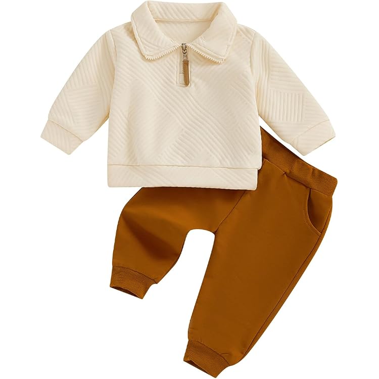 Ensemble Bébé Fille Manches Longues Rayé - Sweat à Capuche + Pantalon, Vêtement Chaud Automne-hiver