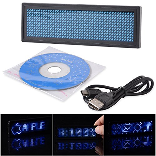 Wiederaufladbare blaue LED Programmierbare Badge Display mit USB Programmier LD411