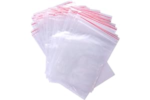 Pakomat Zip Beutel 100 stücke, Transparente Reißverschlusstaschen, Schnappverschluss, Druckverschluss, Beutel für verschiedene Materialien geeignet, Verpackungsbeutel, Polyethylenbeutel (4x6 cm)