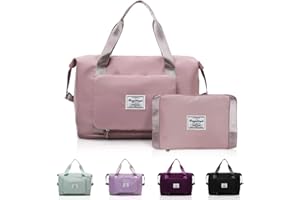 Viaggio Pieghevoli di Grande Dapacità, QLFJ-FurDec Borsa a Mano Leggeri Espandibile e Impermeabili, Adatte per Weekends, Notte, Vacanzes, Shopping, Sport