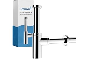 kör4u K12518 Sifón de diseño Premium, Cromo
