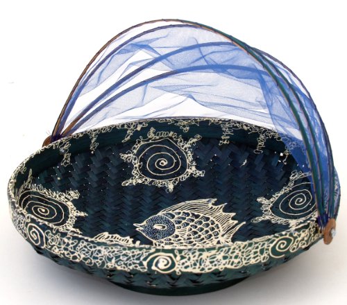 Fliegenschutz Obstkorb in 3 Größen - blau / Küche & Tisch - Größe: 25 cm Ø