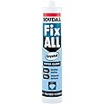 Soudal Fix All Super Strong Adhesive/Sealant 290ml Crystal Clear Cartridge