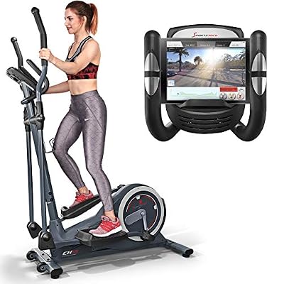 Sportstech Vélo elliptique CX625 ergomètre Compatible Application Smartphone, Poids d’inertie DE 24 KG, entraînement Street View, 22 programmes de Fitness Fonction HRC, Porte-Tablette