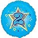 Produktbild Amscan Stars 2 Standard Holografische Folie Ballon, blau