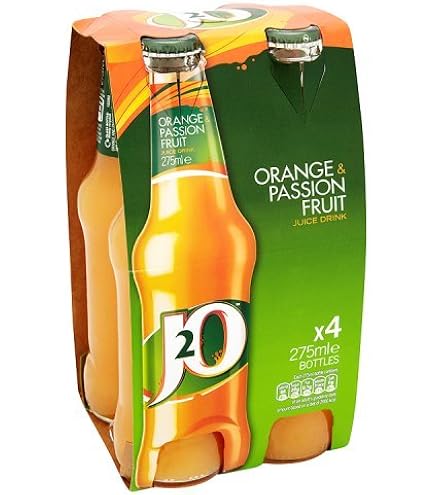 Britvic J2O Orange & Passion Fruit Juice Drink (24 x 275ml Glass