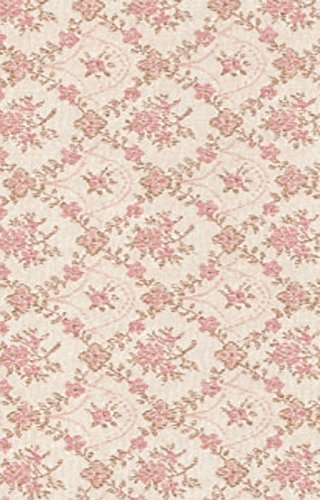 Klebefolie Möbelfolie - Biedermeier Blumenranken rosa - Dekorfolie Rosen 45x200 cm - Selbstklebende Folie - Bastelfolie - Selbstklebefolie Nostalgie