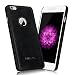Produktbild iPhone 6/6S Plus Hülle, TURATA PC Hardcase Handyhülle mit PU Leder Sichtbaren Logo Premium Schutzhülle für iPhone 6/6S Plus (5,5 Zoll) Zubehör Ledertaschen Taschen (Schwarz)
