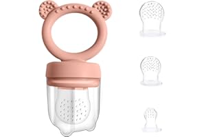 WeSweet Fruchtsauger Baby | BPA-freier Babybrei Einfrieren Behälter | Silikon Baby Obst Nahrung zum Befüllen mit Obst, Gemüse, Brei & Baby Essen-Muttermilch Mopsicle Holder für Baby ab 4 Monate