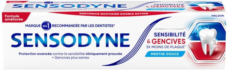 Sensodyne - Dentifricio Sensibilità & Gengive Menta Fresca, Trattamento Denti Sensibili e Gengive -75 ml