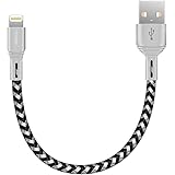 iSOUL Lightning iPhone Charger Cable, 15CM Short Braided USB Cord for iPhone 13/12/11/Pro/XS/Max/XR/X/10/8/7/6s Plus, iPad Ai