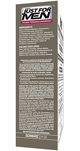 Just For Men Pflege-Tönungs-Shampoo Schwarz, 60ml - 4
