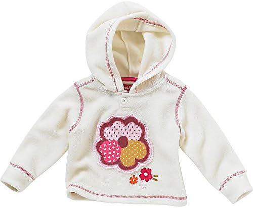 Forest Friends Girls Flower Polar Fleece Hoody - Cream - 3/4 Years