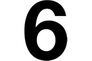 ISECUR Adesivo con numero 6 di colore nero, altezza 10 cm, numero di casa autoadesivo, numero da incollare, per esterni, cassetta delle lettere, porta I resistente alle intemperie, kfz_673_6