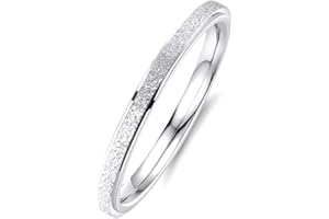 BlackAmazement Ring 316L Edelstahl Silber Rosegold Sandgestrahlt Step Edge Beisteckring Damen