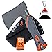 Produktbild GERBER BEAR GRYLLS Hatchet Survival Beil, Full Tang Camping-Axt, ultra kompakt, handlich & rutschfest dabei extrem robust, scharf & schnitthaltig, inkl. Nylon-Holster & dem REDTENT Outdoor Microfaser multifunktions-Tuch