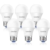 EXTRASTAR 6W E27 G45 LED Bulbs, 510 Lumens, Warm Light 3000K, Non-Dimmable, 6Pcs