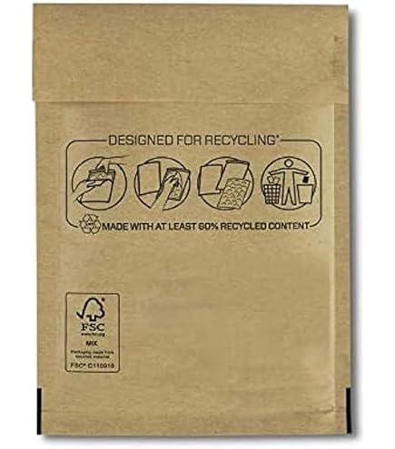 PeakPack 100x Premium Luftpolster Versandtaschen Braun Gold Typ C/3