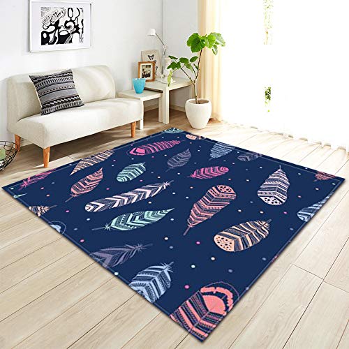 Preisvergleich Produktbild MATGHN Feder Teppiche Polyester Rutschfeste Badematten Fußmatte Für Wohnzimmer Schlafzimmer Küche Wohnkultur,D,150x100cm