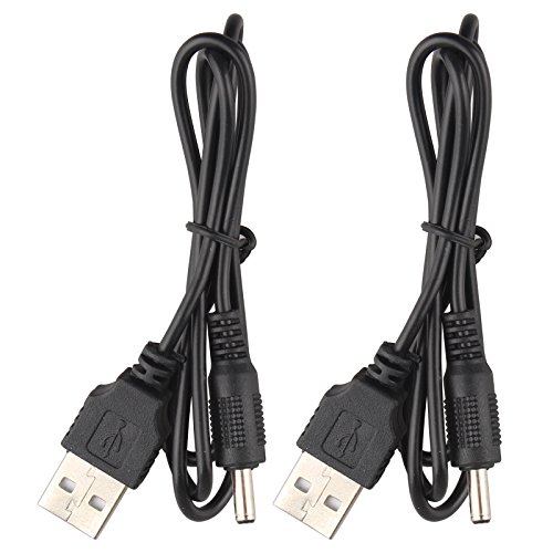 haljia 2 USB auf 3,5 mm DC 5 V Laden Anschluss Netzteil Kabel Adapter Hohlstecker