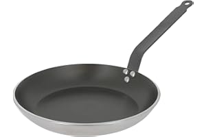 De Buyer - Poêle ronde antiadhésive CHOC RESTO INDUCTION en aluminium - Diamètre 20 cm -, Noir