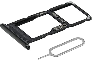 MMOBIEL Dual SIM Kartenhalter Kompatibel mit Huawei P smart 2019 - SIM Card Tray Schlitten - Inkl. SIM Pin - Schwarz