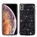 Produktbild Ostop Glitzer Schwarz Hülle für iPhone XS Max 6.5 Zoll,Luxus Bling Glänzend Pailletten Ultra Dünn Mode Handyhülle Hart PC Rückseite Abdeckung Weich TPU Stoßstange Rahmen Schutzhülle