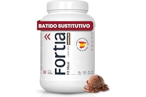 FORTIA INERSIS FORTIA Batidos Sustitutivos De Comida Alto En Proteínas Solo 140 Kcal | Batido Sustitutivo Adelgazar Alto En Vitaminas | Batido Saciante | Batido Sin Gluten 920 g Chocolate (920 g, chocolate)