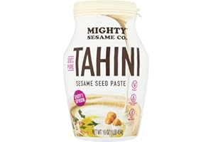 Mighty Sesame Co. Tahini Paste 454 g | Pasta di sesamo macinato pura al 100%, salsa tahini ricca e cremosa per hummus e condimenti, vegana, senza glutine, kosher, halal, keto friendly