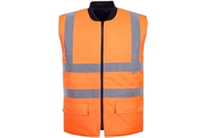 Portwest S469ORRXXXL Gilet Reversibile ad Alta Visibilità, Arancione, XXXL