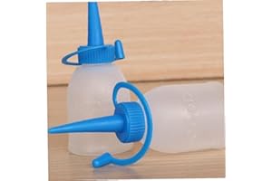 TOSSPER 1pc 30ml Plastic Glue Oil Bottle Thickened Liquid Applicator Precision Needle Tip Bottle for Oil Outlet, White