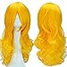 S-noilite® Stylish 60cm Long Curly Full Head Wigs Cosplay Costume Party Fancy Dress Anime Wig Yellow