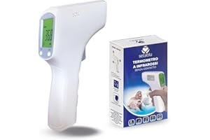 GENERAL MERCHANDISING Termometro Infrarossi Frontale Digitale per Adulti e Bambini, Misuratore di Temperatura Corporea ed Oggetti Professionale, Termoscanner, Pistola Laser Infrarossi Senza Contatto