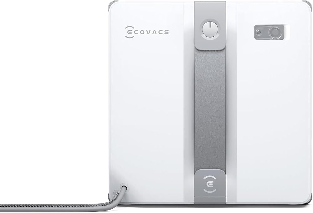 ECOVACS WINBOT Mini Cam Temizleme Robotu, Ultrasonik Çift Nozullu Püskürtme Sistemi, 9 Kademeli Güvenlik Koruması, Akıllı Rota Planlama Teknolojisi, 4 Temizlik Modu ve Kaymaz Güvenlik Sistemi